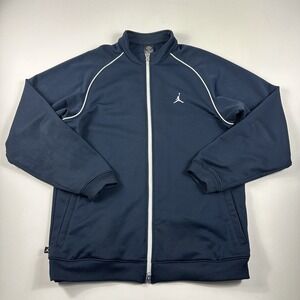 Nike Air Jordan Jumpman Track Jacket Mens Large 1985-05 20th Anniversary Blue